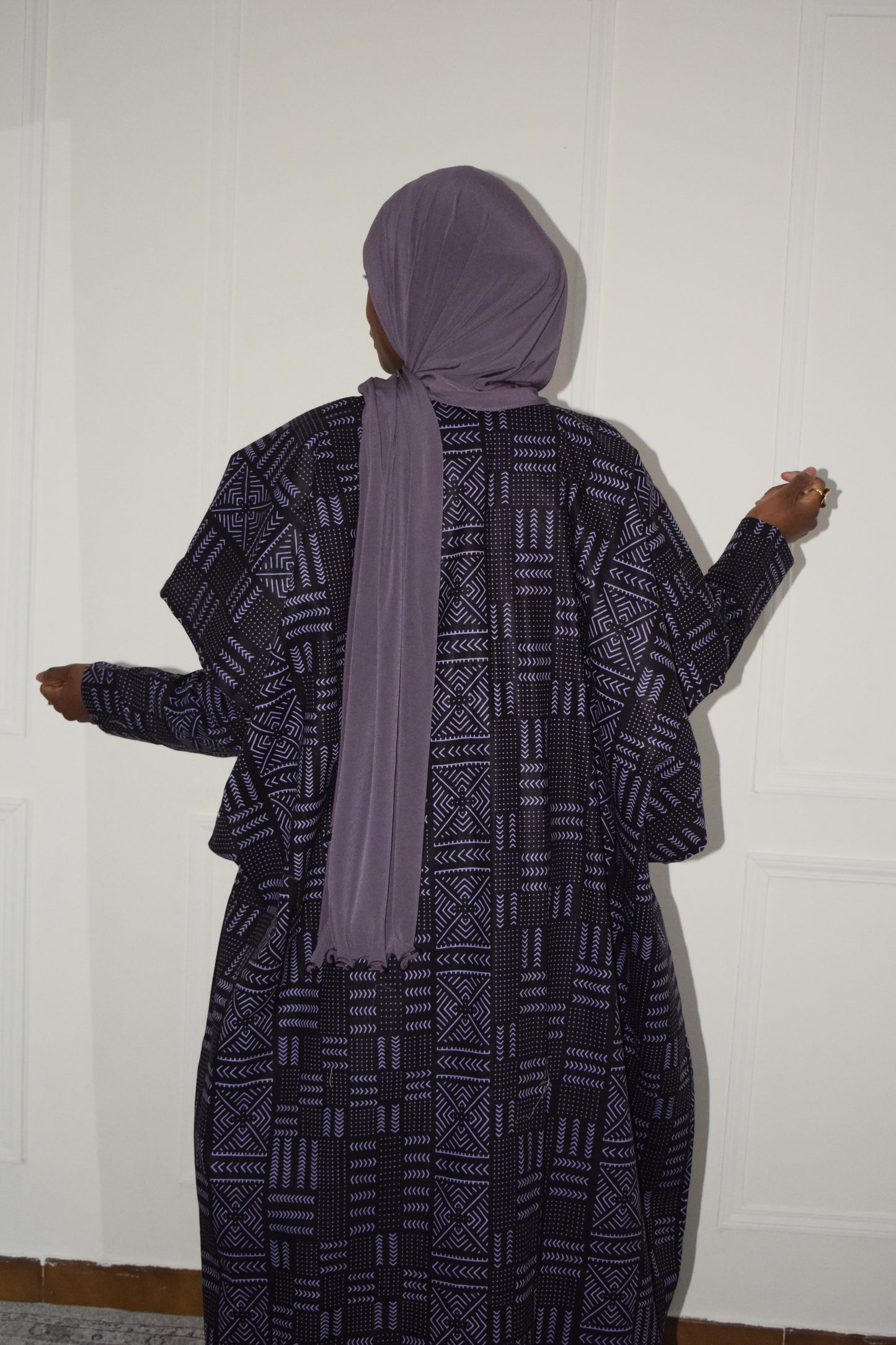 Ensemble robe et cape en wax
