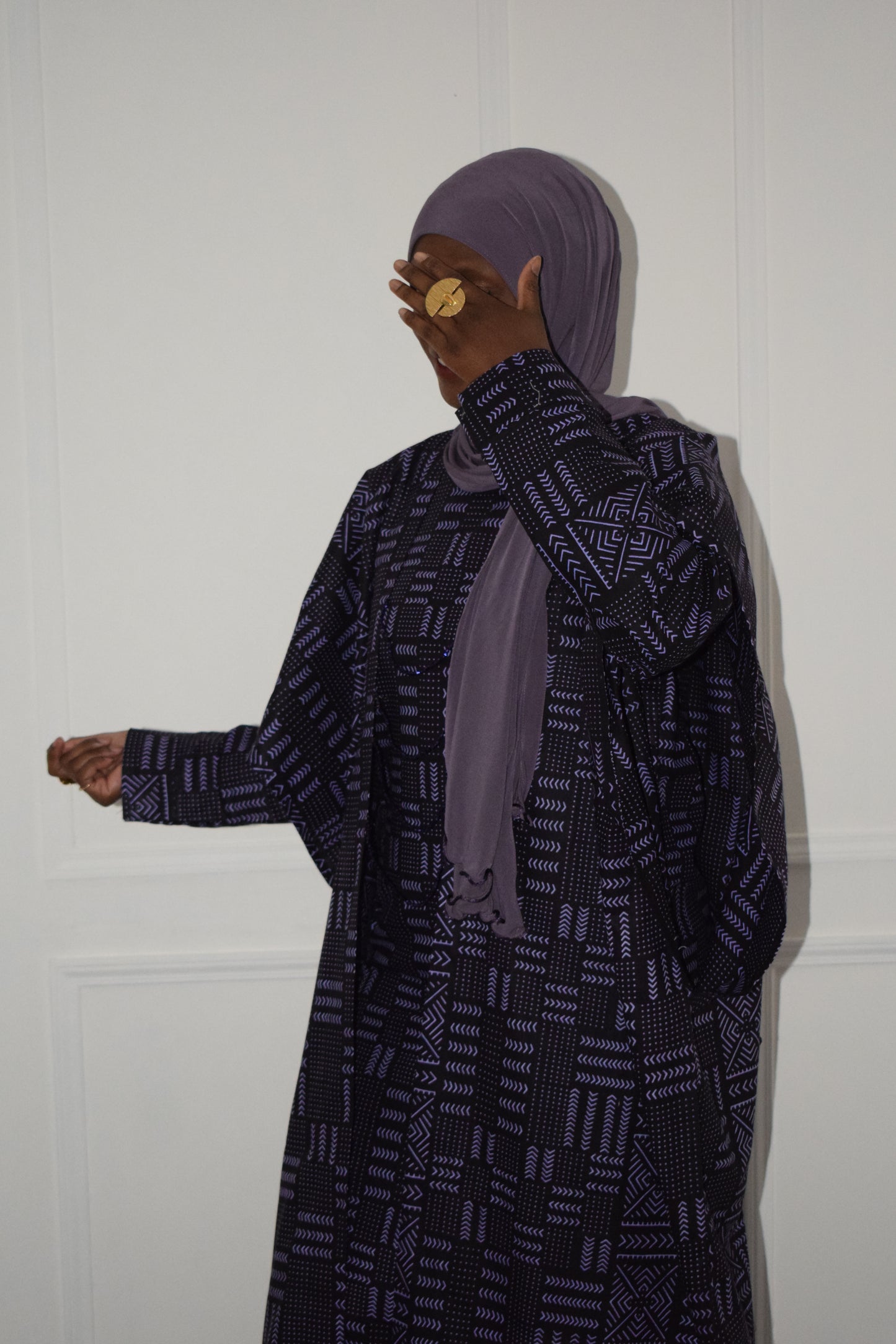 Ensemble robe et cape en wax