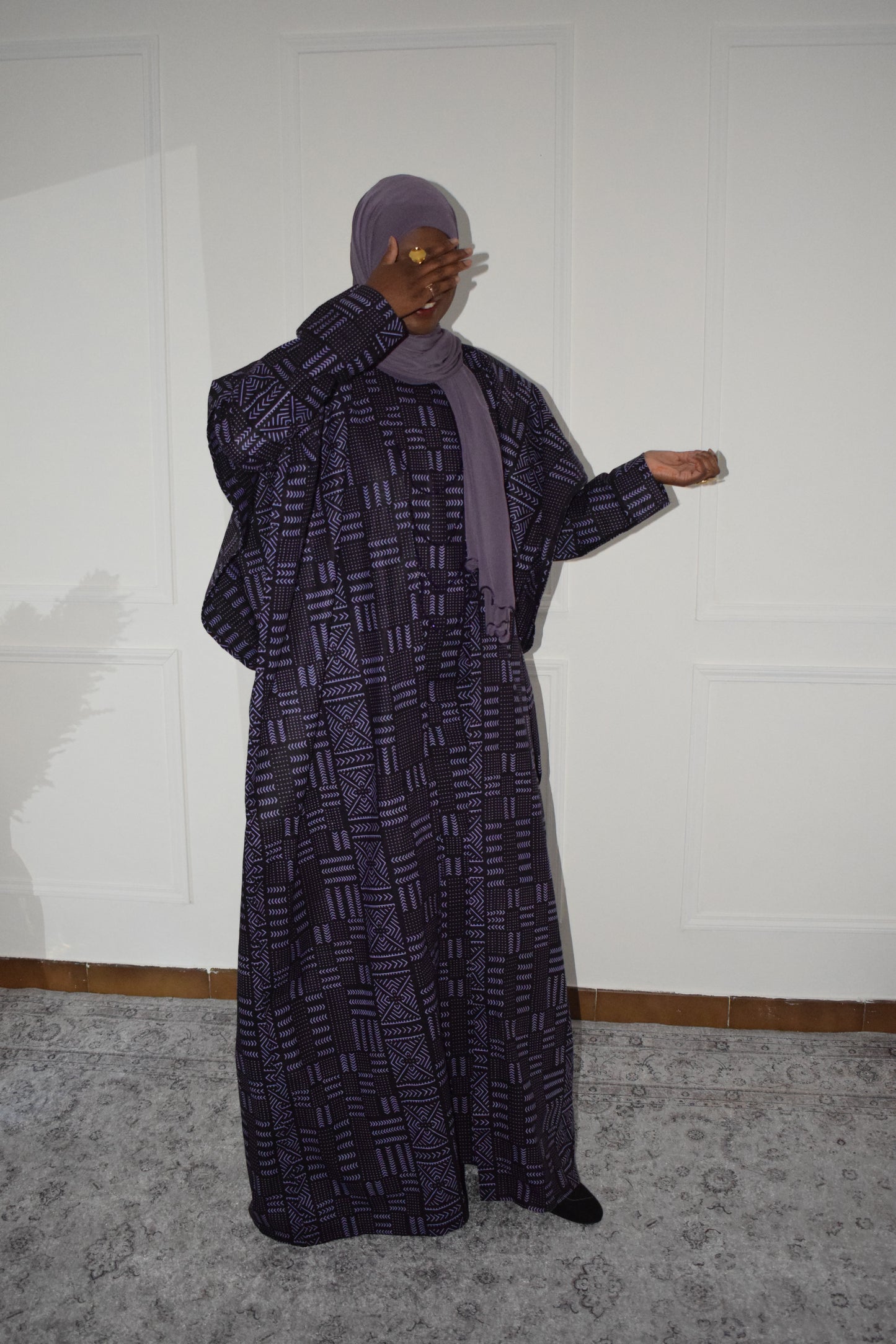 Ensemble robe et cape en wax